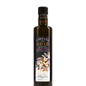 Aceite de oliva virgen extra Arbequina Fidelco Gold 500 ml con botella de vidrio